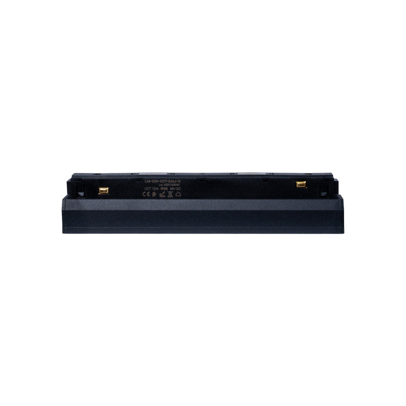 Trano 48V CCT Magnet Schienenleuchte 12W/20W dimmbar – DALI‑2, 2700‑6000K, 120° Winkel, Aluminium, Opaler Diffusor, UGR22, Schwarz