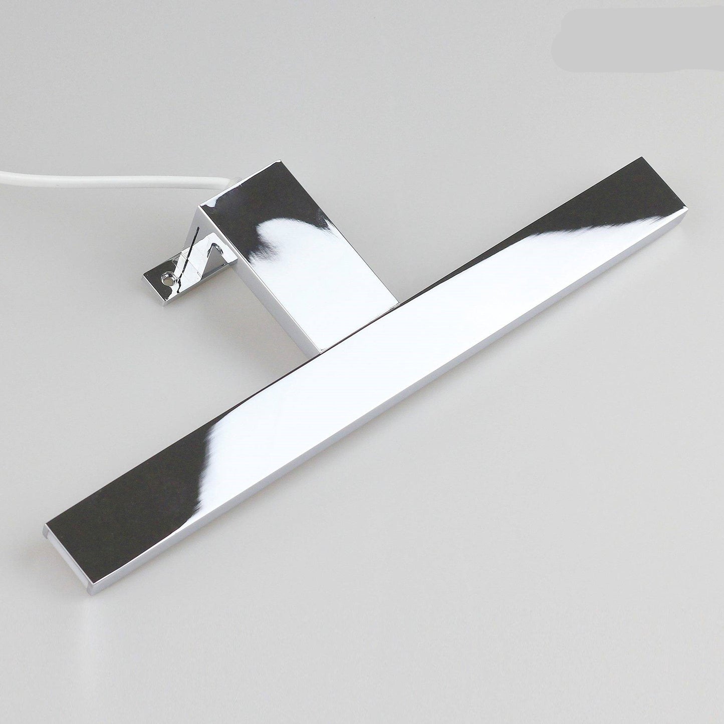 LED Spiegelleuchte Aluminium Chrom flach