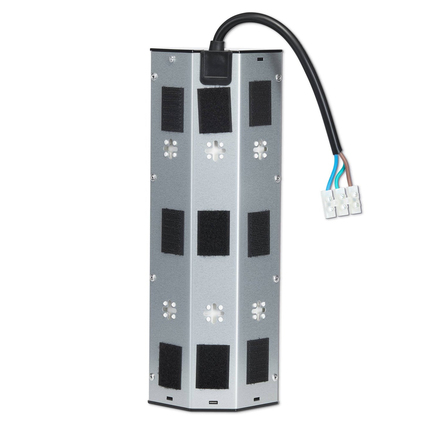 Mehrfachsteckdose 4-fach silber Steckdosenverteiler Steckdosenadapter