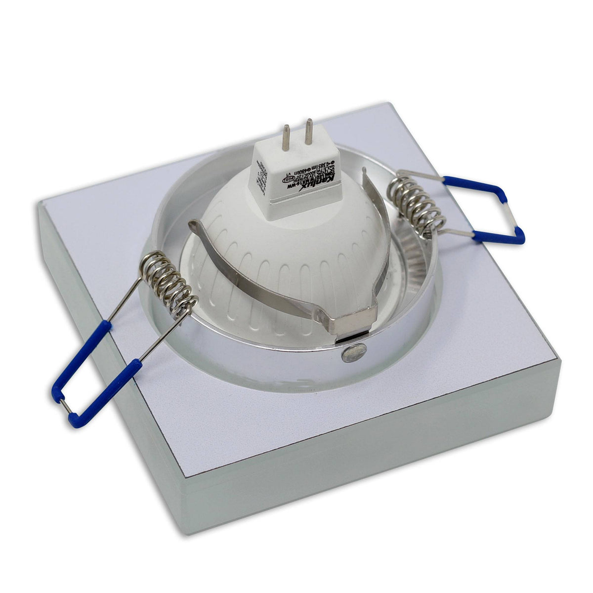 Einbaurahmen GU10 MR16 Glas rund eckig Gehäuse Einbaustrahler Spot LED Halogen