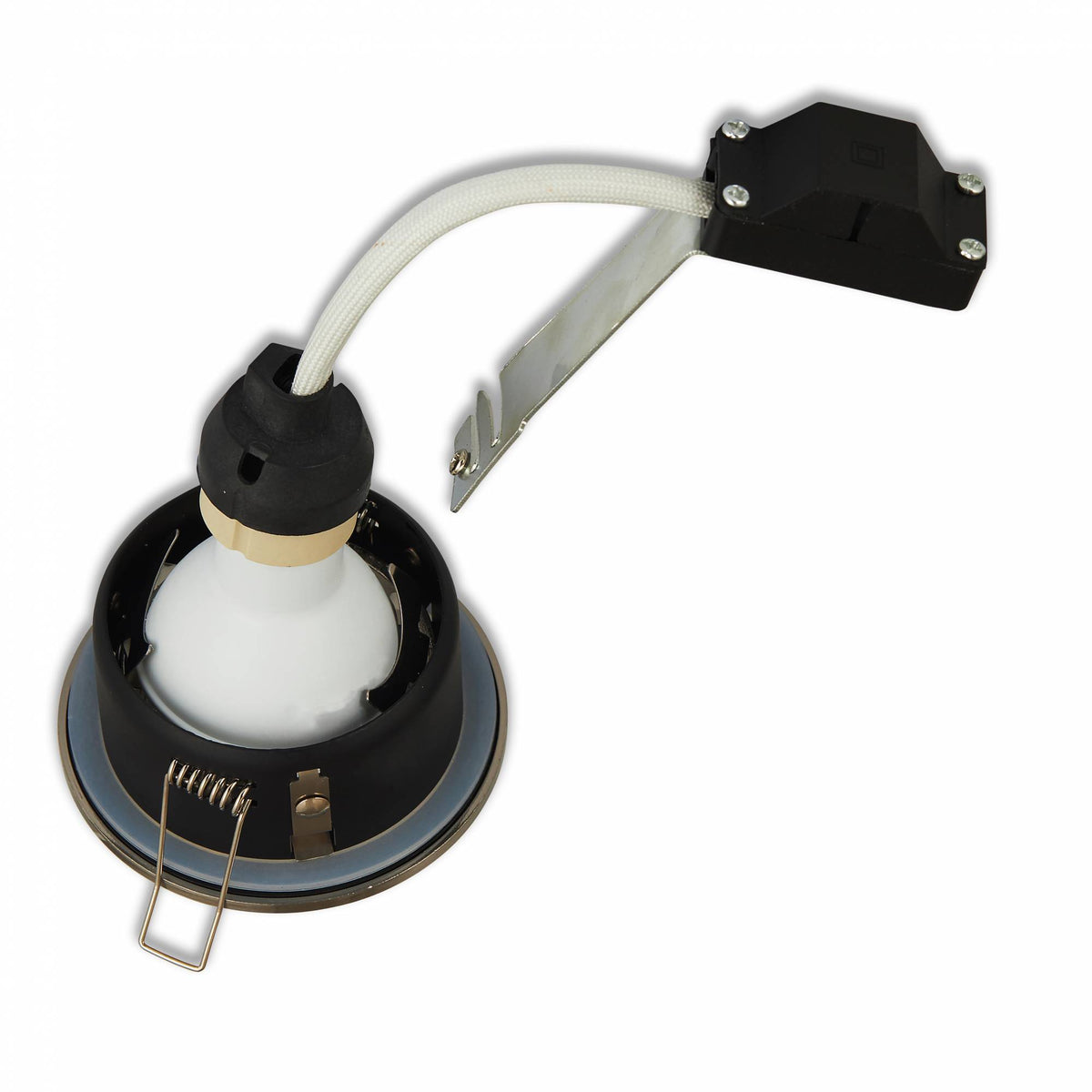 Einbaurahmen GU10 MR16 Bad Außen IP44 Feuchtraum Terasse Dusche Sauna 70-75mm