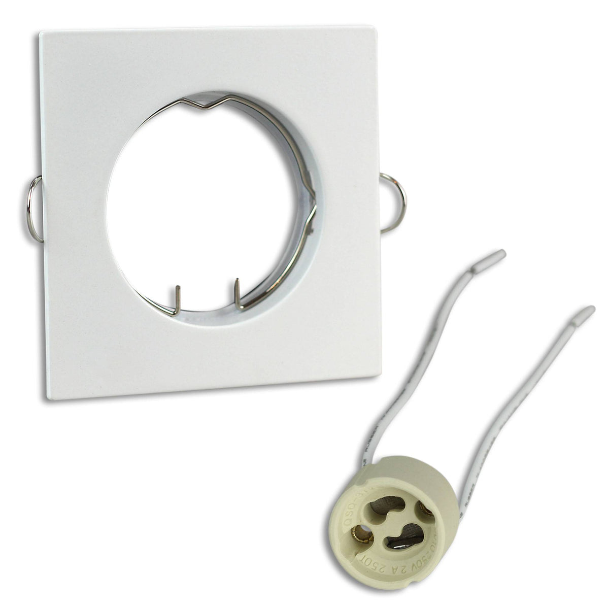 Einbaurahmen schwenkbar rund eckig Rahmen Einbaustrahler 60mm Spot GU10 MR16 LED