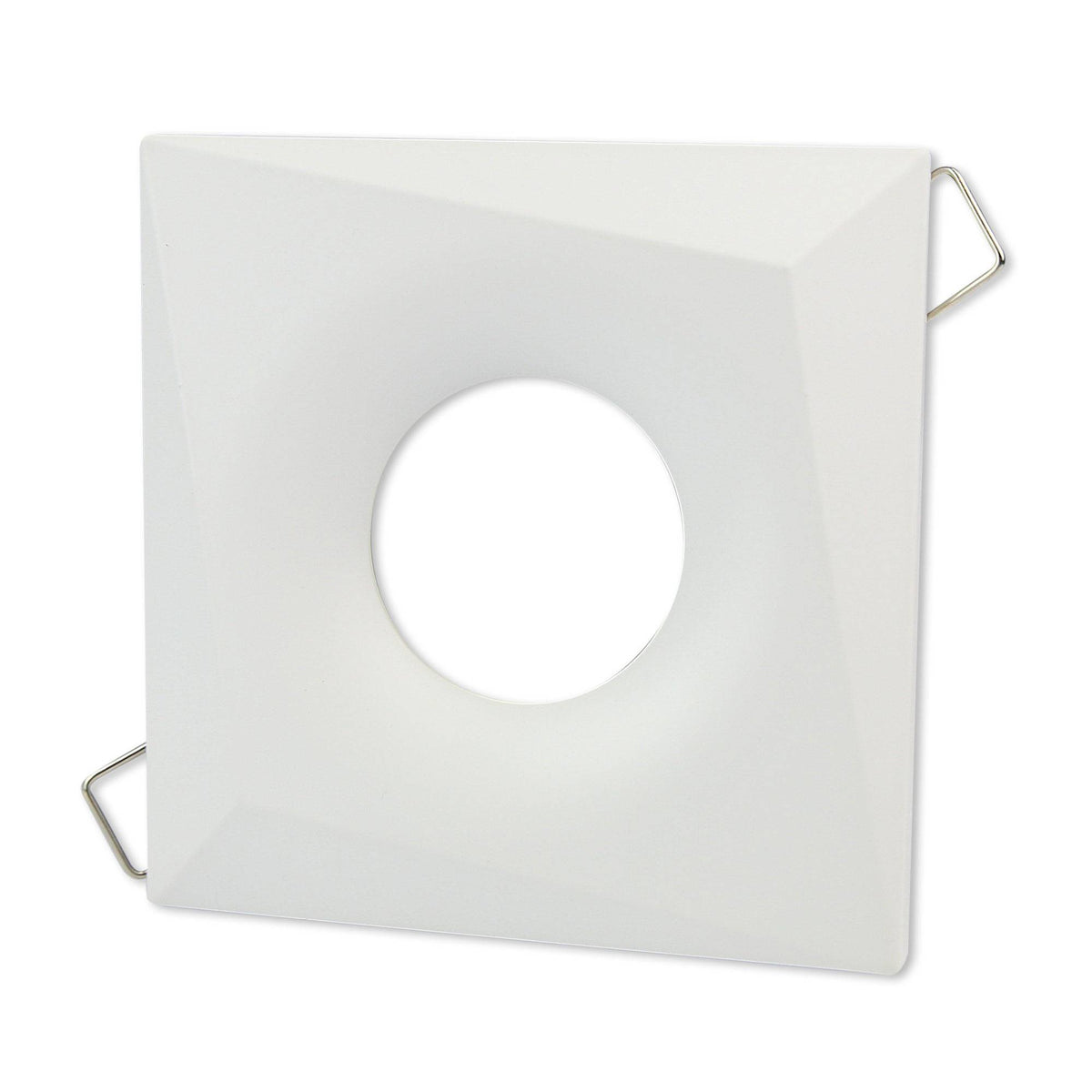 Design Einbaurahmen GU10 MR16 rund eckig weiß chrom Gehäuse Einbauleuchte Ø70mm