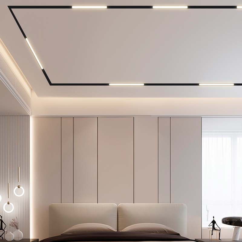 Trano 48V Verbinder‑Set für Magnetschienen 20 mm – Linearverbinder 125×15 mm & Eckverbinder 90° mit 195 mm Kabel – Schwarz, kompatibel mit Aufbau/Einbau/Trimless