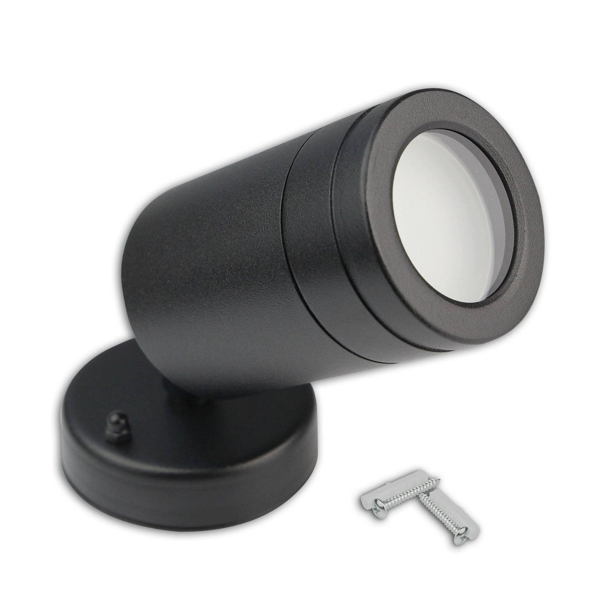 Wandleuchte Außen-Leuchte schwarz silber Außenlampe IP44 Aluminium GU10