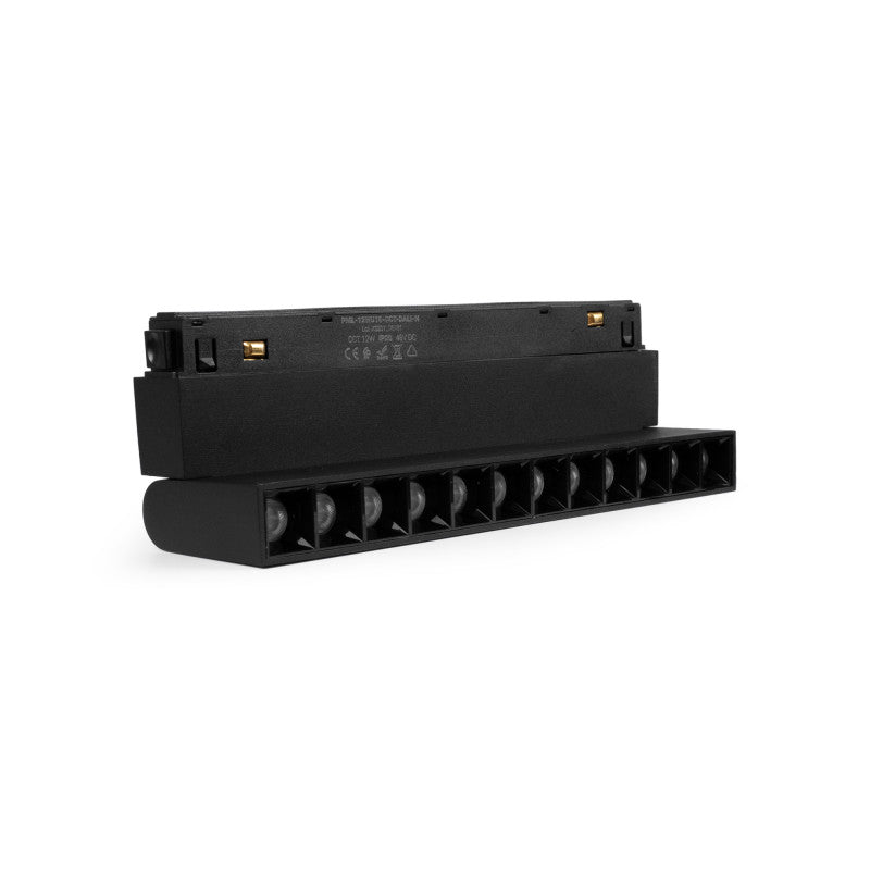 Trano 48V Magnet‑Schienenstrahler CCT 12W/18W DALI‑2 dimmbar UGR18, 24° Spot, CRI 95, schwenkbar – Linear LED Lampe Schwarz