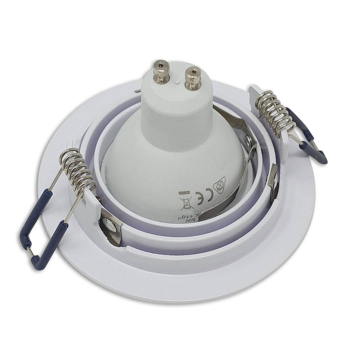 Einbaurahmen GU10 MR16 rund Gehäuse Einbauleuchte Ø75-85mm Bohrloch Spot LED
