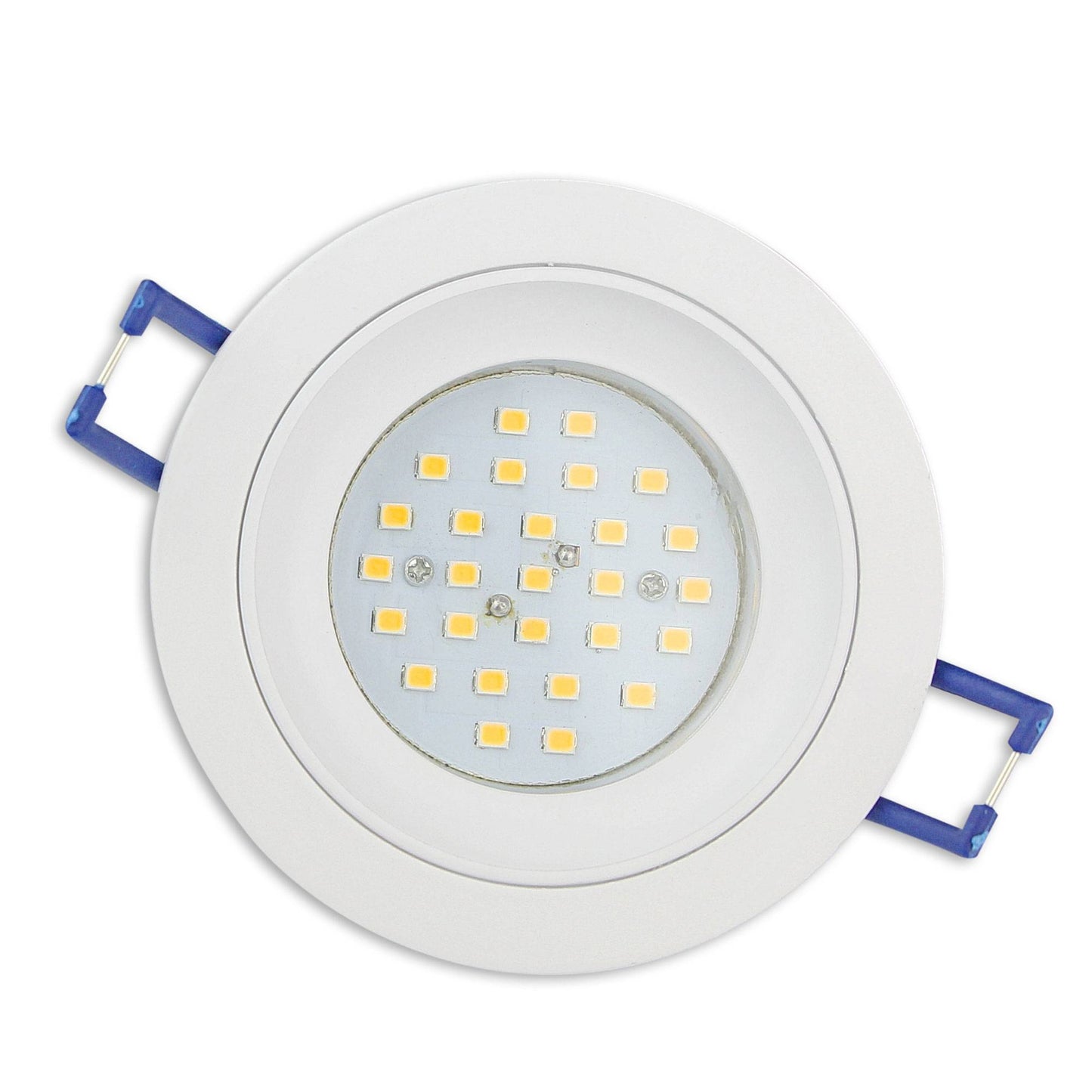 Einbaurahmen GU10 MR16 rund eckig weiß Rahmen Einbaustrahler Ø75mm Bohrloch