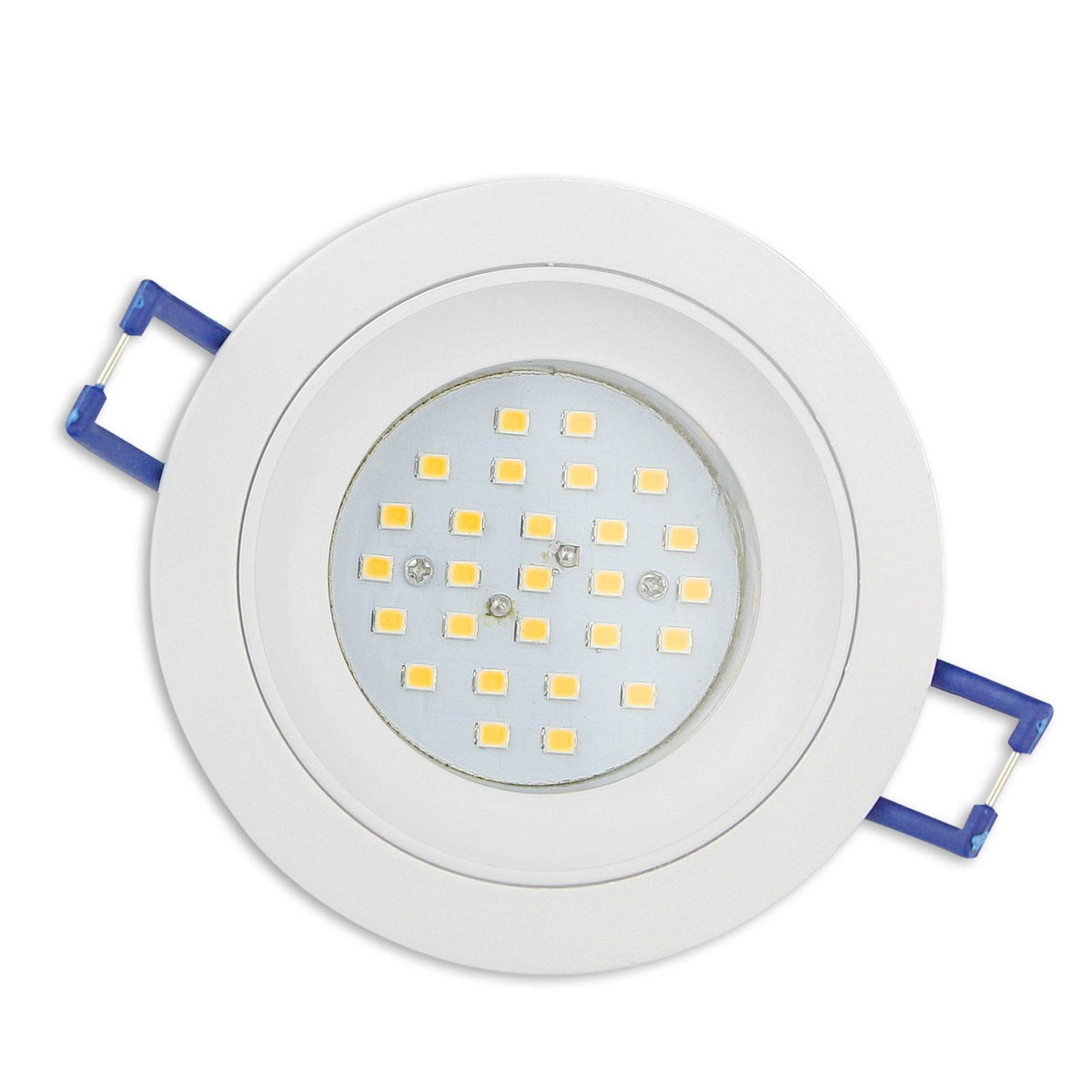 Einbaurahmen GU10 MR16 rund eckig weiß Rahmen Einbaustrahler Ø75mm Bohrloch