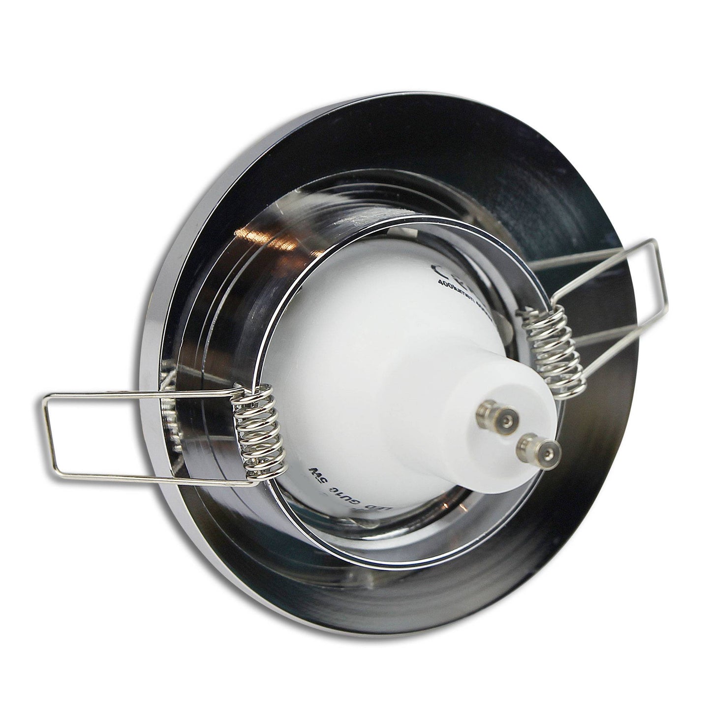 Design Einbaurahmen GU10 MR16 rund eckig weiß chrom Gehäuse Einbauleuchte Ø70mm