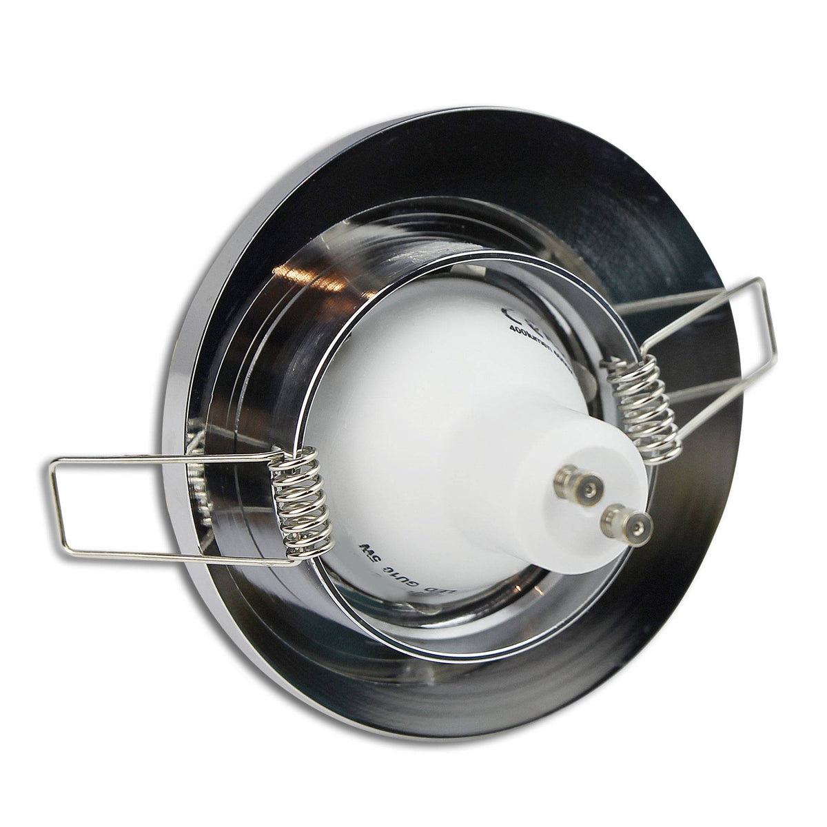 Design Einbaurahmen GU10 MR16 rund eckig weiß chrom Gehäuse Einbauleuchte Ø70mm