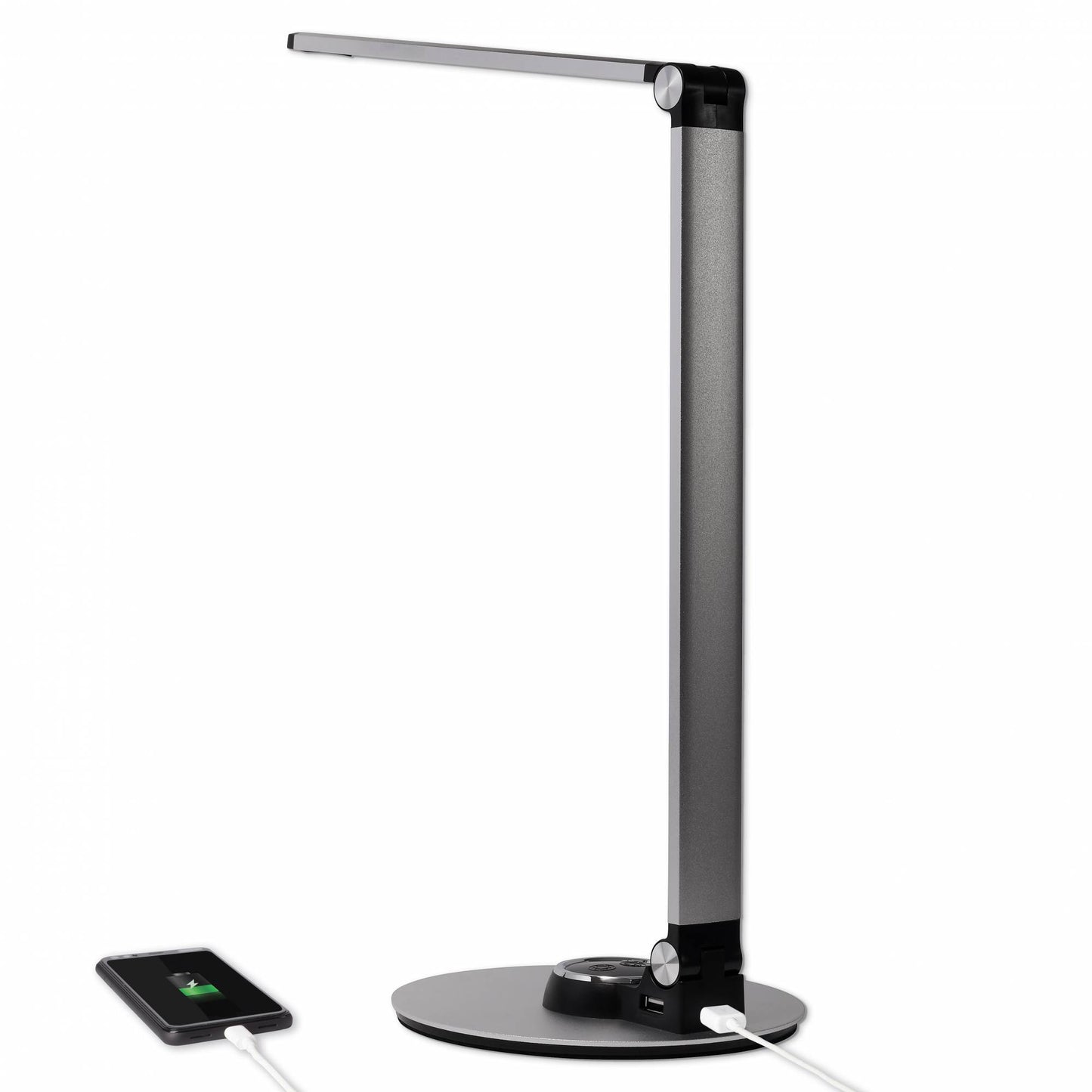 LED Tisch-Leuchte dimmbar mit USB Bürolampe Schreibtischlampe Büro 3 Lichtfarben