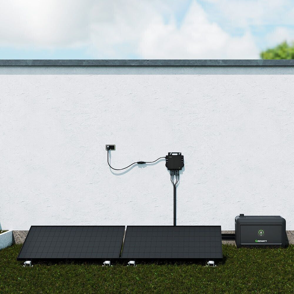 Growatt Balkonkraftwerk Komplettset: NEO 800M-X Wechselrichter + Noah 2000 Speicher (2 kWh)