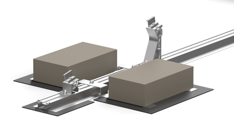 Flachdach Montagesystem Süd/West für 4 PV Module