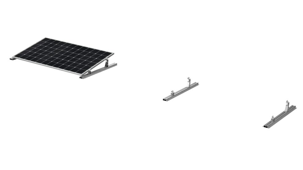 Flachdach Montagesystem Süd/West für 2 PV Module