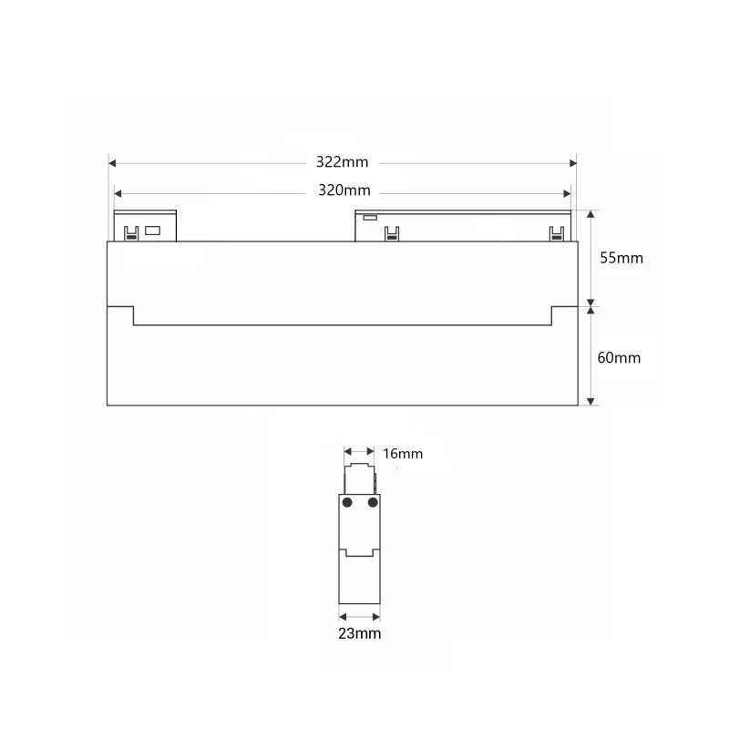 Trano 48V Magnet‑Schienenstrahler CCT 12W/18W DALI‑2 dimmbar UGR18, 24° Spot, CRI 95, schwenkbar – Linear LED Lampe Schwarz