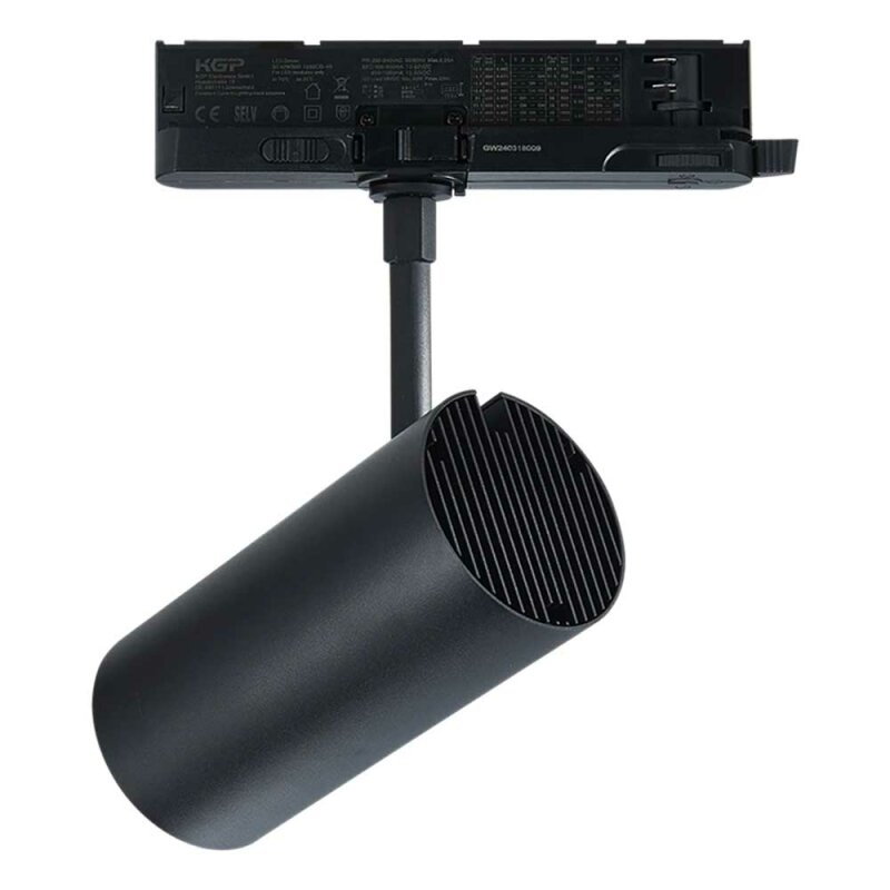 LED 3-Phasen Stromschienenstrahler Schwarz 14-29W 3200lm CCT 3000K/4000K/6000K 36°/60°