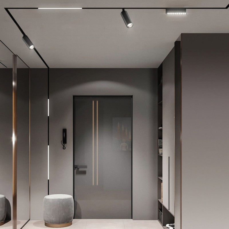 Trano 48V LED Strahler Magnet Schienensystem 10W/20W DALI‑2 dimmbar CCT 2700‑6000K CRI90 36° schwenkbar Schwarz