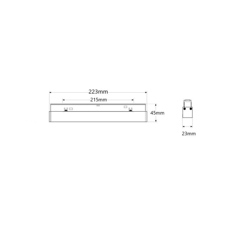 Trano 48V Magnet Schienensystem LED CCT Leuchte 12W/20W DALI‑2 dimmbar UGR18 – 2700‑6000K, 24° Spot, Aluminium, CE/ROHS
