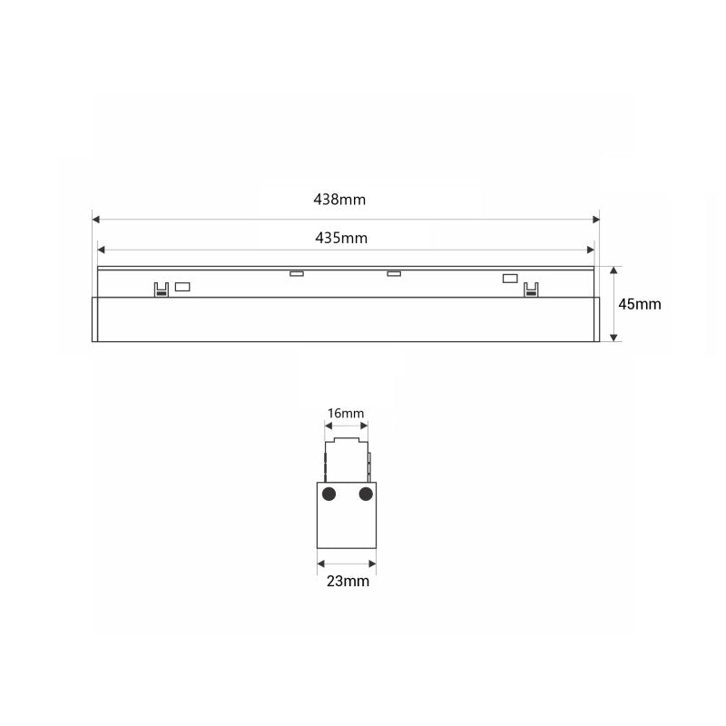 Trano 48V Magnet Schienensystem LED CCT Leuchte 12W/20W DALI‑2 dimmbar UGR18 – 2700‑6000K, 24° Spot, Aluminium, CE/ROHS