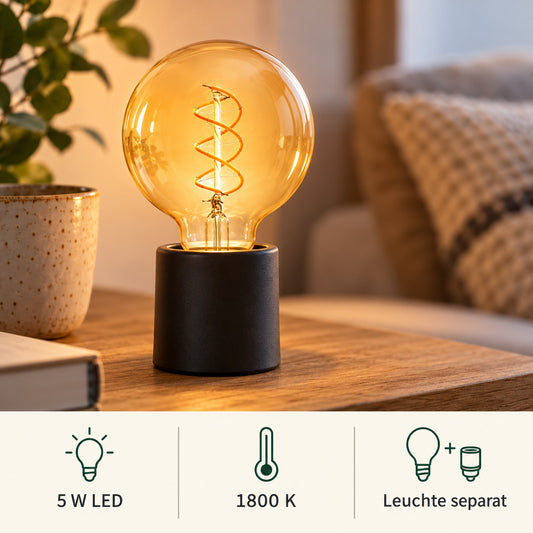E27 LED Lampe 5W warmweiß Filament G95 Birne Glühbirne Edison Vintage Retro – Lifestyleansicht 1