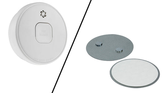 Erstklassiger Rauchwarnmelder DIN EN14604 mit 10-Jahres-Lithium-Batterie oder Magnetisches Befestigungsset