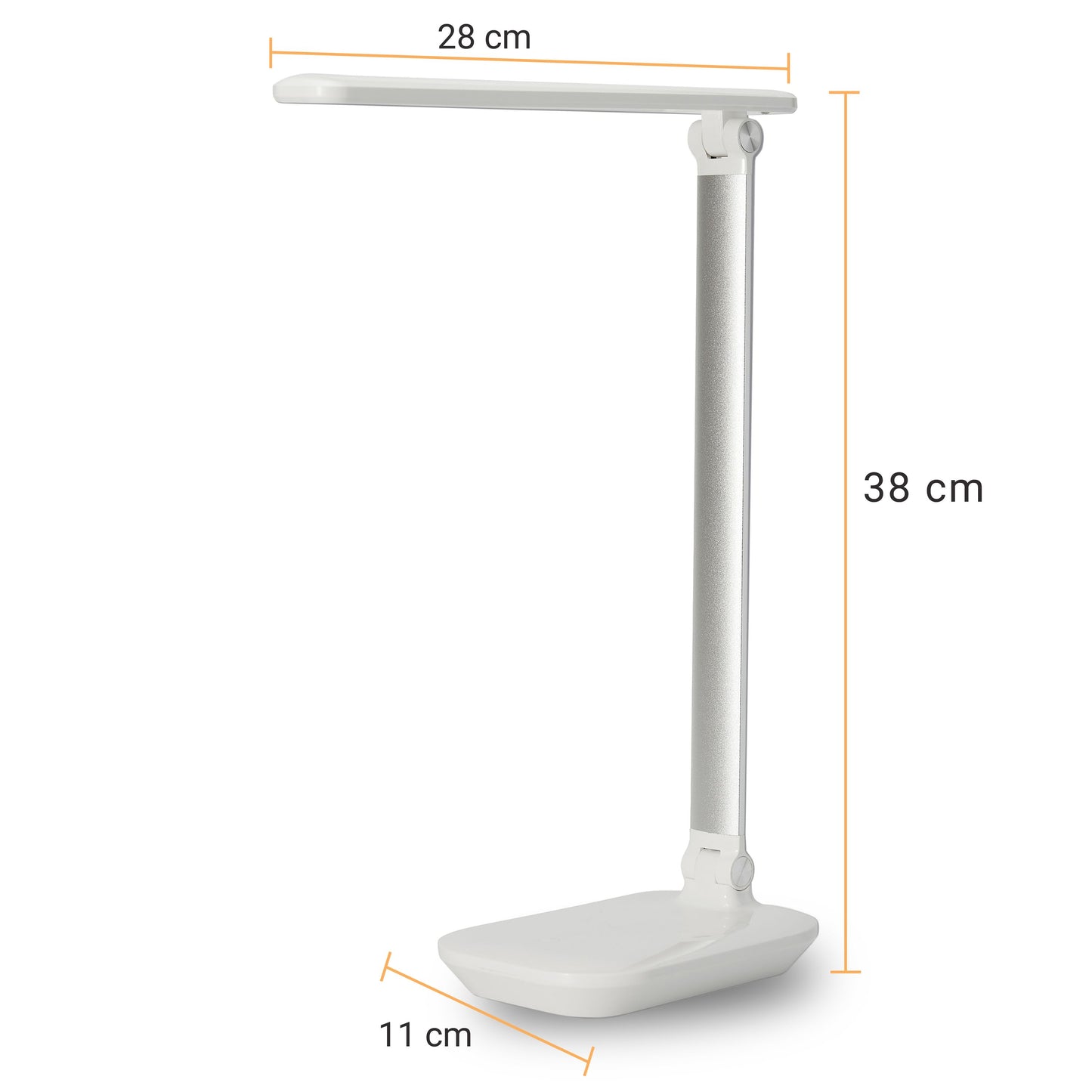 LED Schreibtischlampe dimmbar mit USB Anschluss schwenkbar 3 Lichtfarben weiß