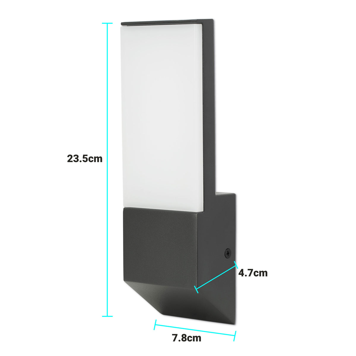 LED Außen Wandleuchte 9W eckig anthrazit IP54 Wandlampe Außenlampe Außenleuchte