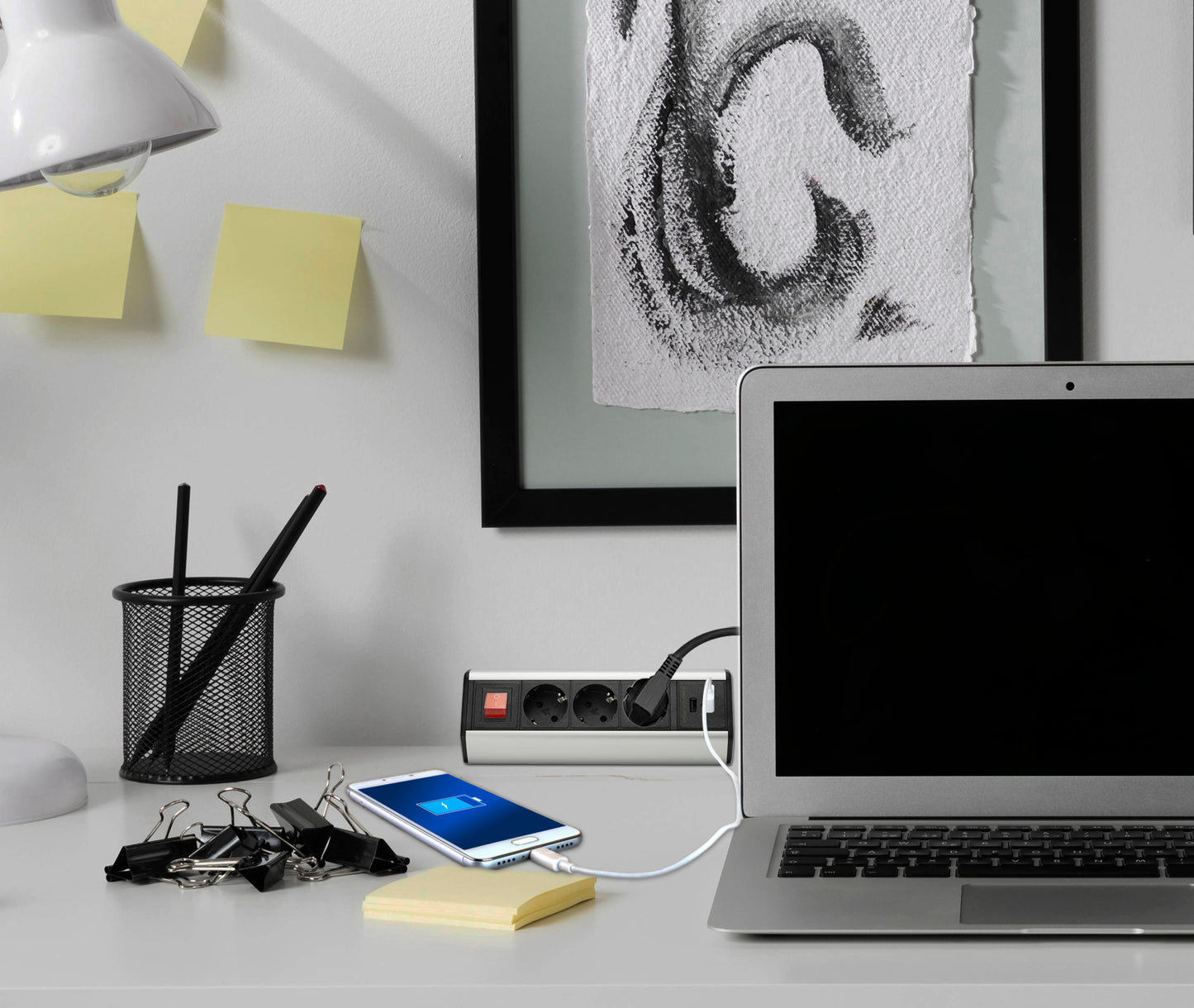 Möbel-Steckdose Schreibtisch Küche Büro Schalter Kabel USB Mehrfachsteckdose