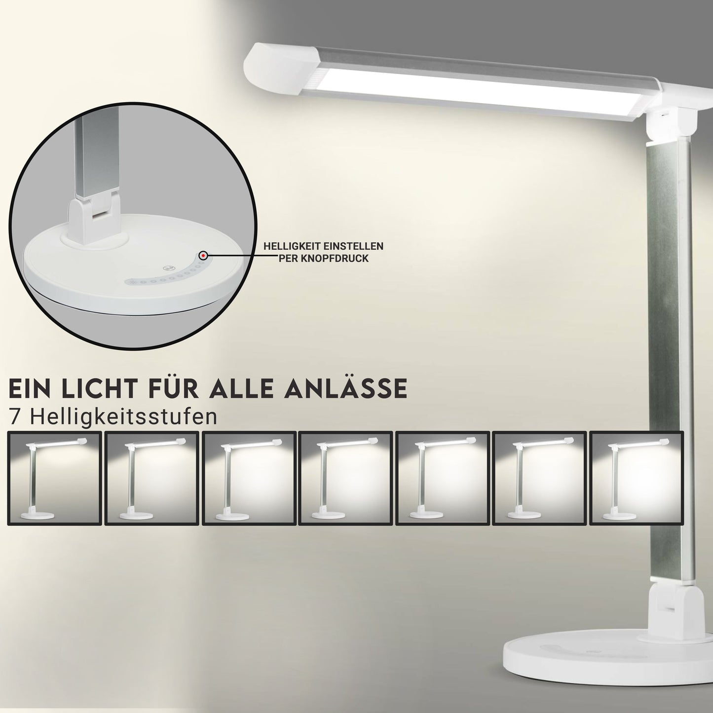 LED Schreibtisch-Lampe dimmbar Nachtlcht Touch Tisch-Leuchte schwenkbar