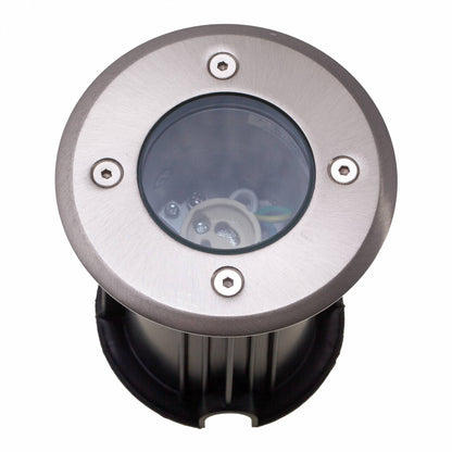 LED Bodeneinbaustrahler 1-9W Bodenspot GU10 rund IP65 Bodenstrahler Edelstahl
