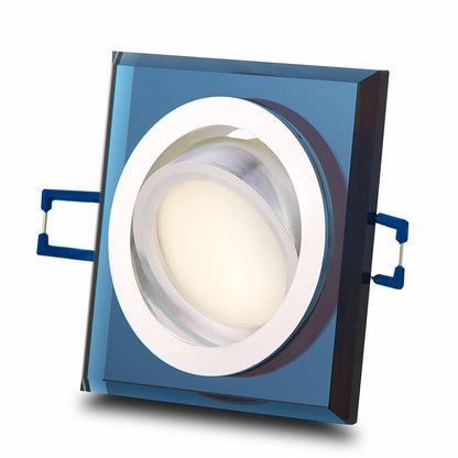 LED Einbaustrahler Glas 3-6,5W dimmbar Deckenleuchte Einbauleuchte 75-80mm flach
