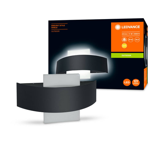 LEDVANCE Endura Shield Square 24cm LED Außen-Wandleuchte IP44 dunkelgrau