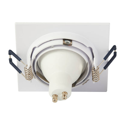 LED Einbaustrahler eckig schwenkbar 230V GU10 1-9W Spot Leuchte 75-85mm