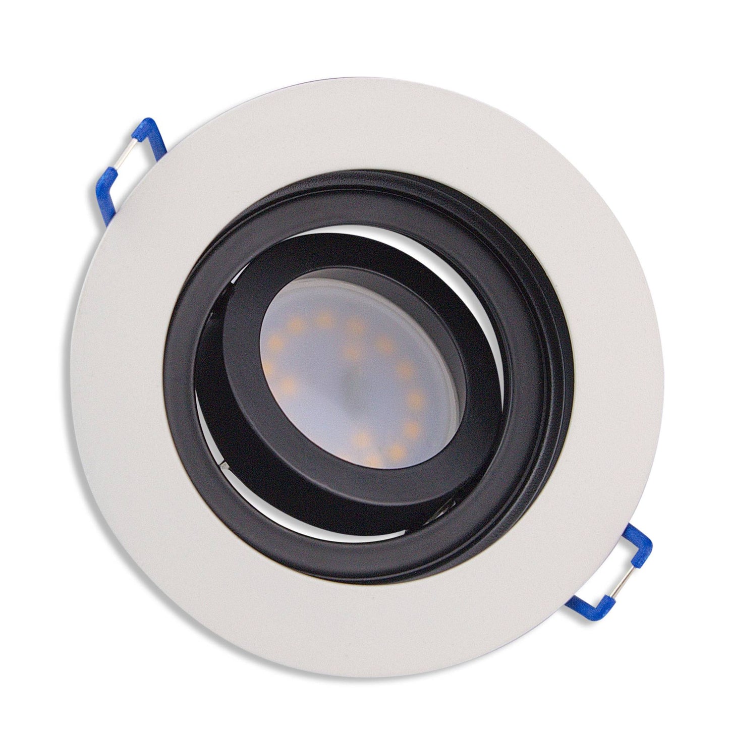 LED Einbaustrahler 3-6,5W eckig rund dimmbar 230V flach Spot Strahler 90-95mm