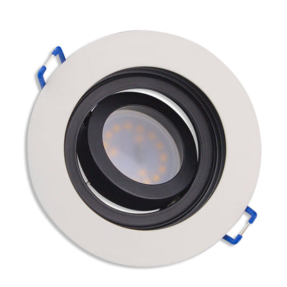 LED Einbaustrahler 3-6,5W eckig rund dimmbar 230V flach Spot Strahler 90-95mm