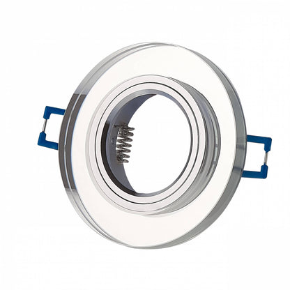 Einbaurahmen GU10 MR16 Glas Rahmen Einbaustrahler 75mm Einbau-Spot LED Halogen
