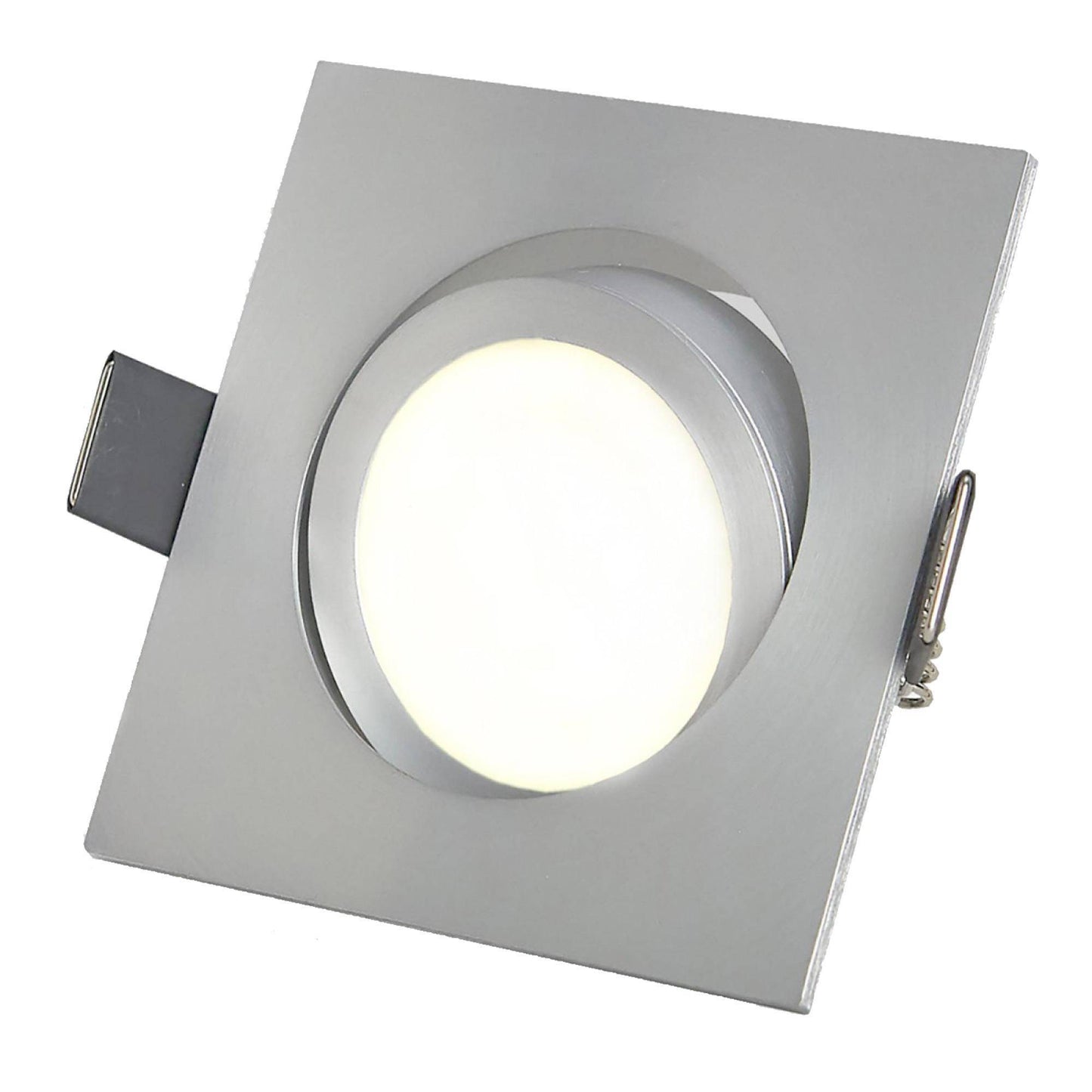 LED Einbaustrahler GU10 12 Volt 5-7 Watt rund eckig schwenkbar Einbauspot 70mm