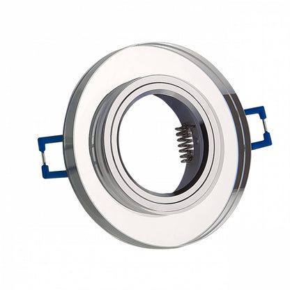 Einbaurahmen GU10 MR16 Glas Rahmen Einbaustrahler 75mm Einbau-Spot LED Halogen