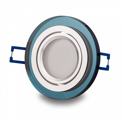 LED Einbaustrahler Glas 1-9W Deckenleuchte Leuchte 75-80mm flach Spot GU10 230V