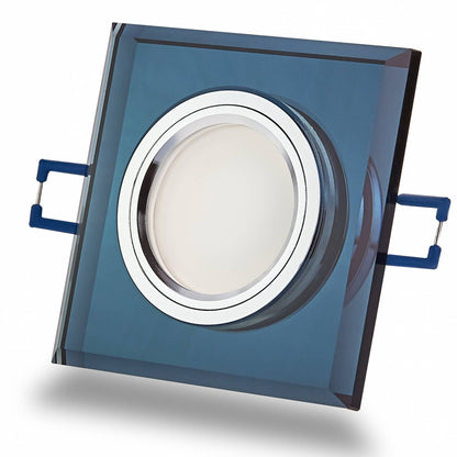 Einbaurahmen GU10 MR16 Glas Rahmen Einbaustrahler 75mm Einbau-Spot LED Halogen