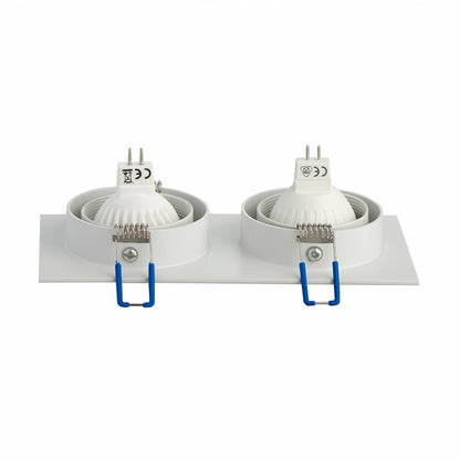 LED Einbaustrahler flach eckig 5-7W MR16 Einbau-Spot Deckenleuchte 12V 75mm