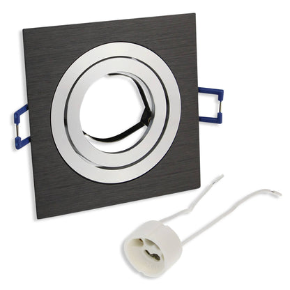 Einbaurahmen GU10 MR16 schwenkbar silber schwarz Rahmen Einbauleuchte Spot LED