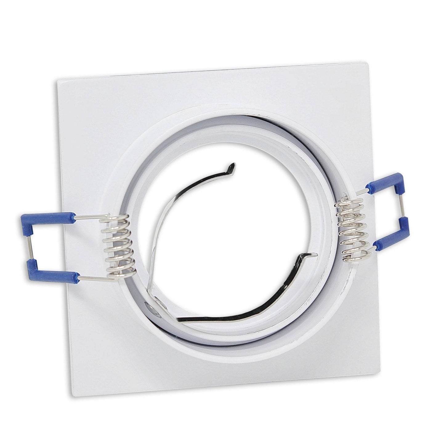 Einbaurahmen GU10 MR16 rund eckig weiß Rahmen Einbaustrahler Ø75mm Bohrloch