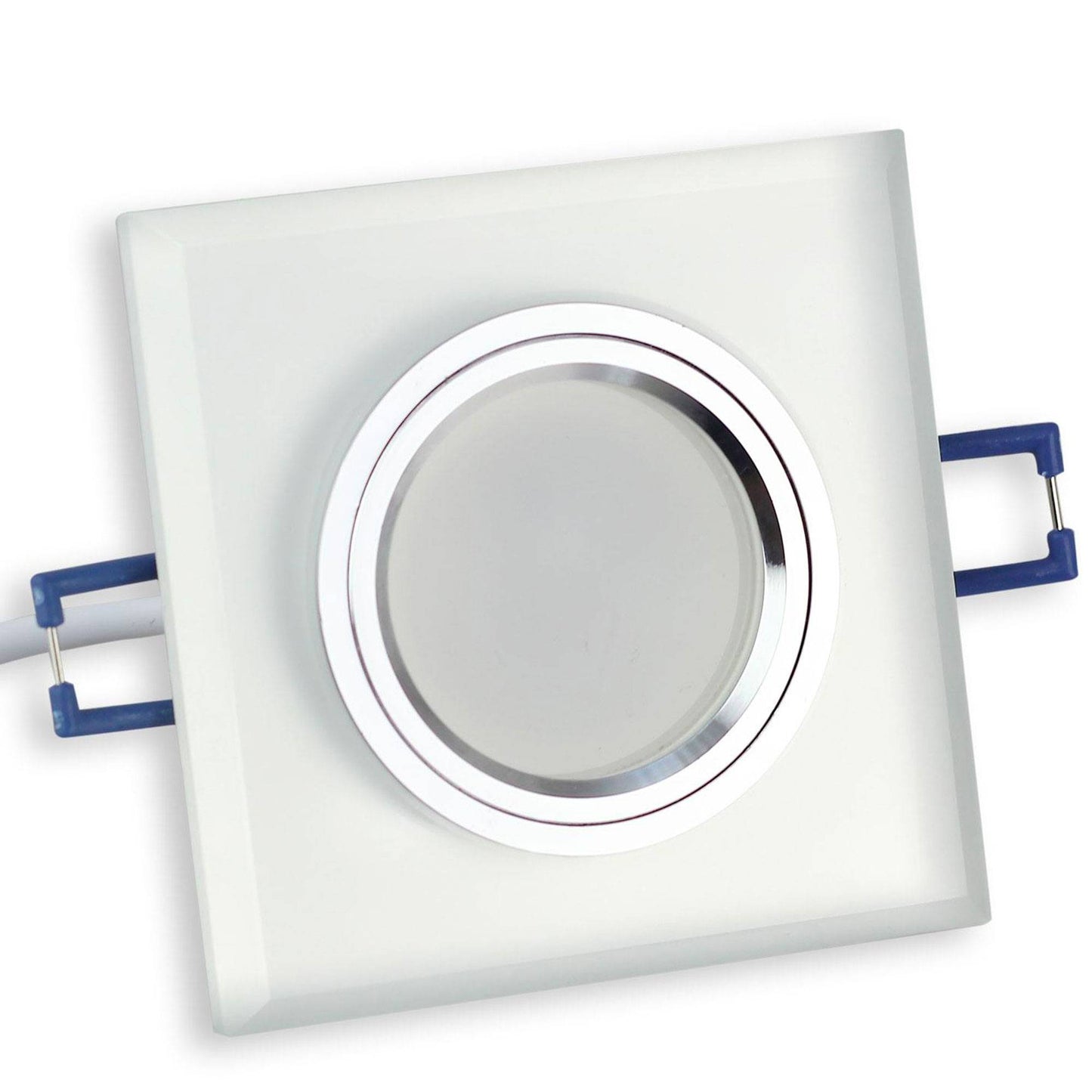 LED Einbaustrahler MR16 12 Volt 5-7W rund eckig Einbauspot Glas 75mm Bohrloch