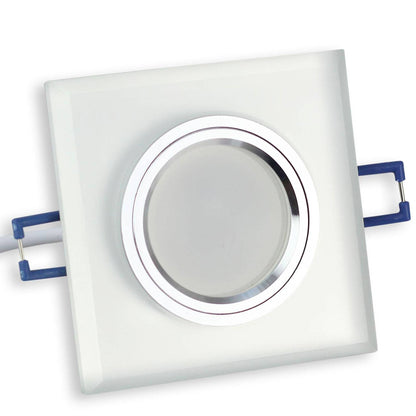 LED Einbaustrahler MR16 12 Volt 5-7W rund eckig Einbauspot Glas 75mm Bohrloch