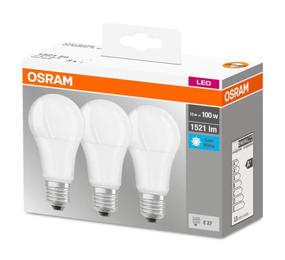3er-Pack Osram LED Glühbirnen Base E27 Glühlampen Leuchtmittel warmweiß kaltweiß