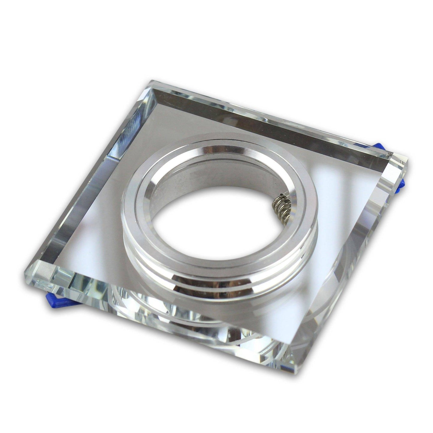 Einbaurahmen GU10 Glas rund eckig 60-70mm Gehäuse Einbaustrahler Spot LED