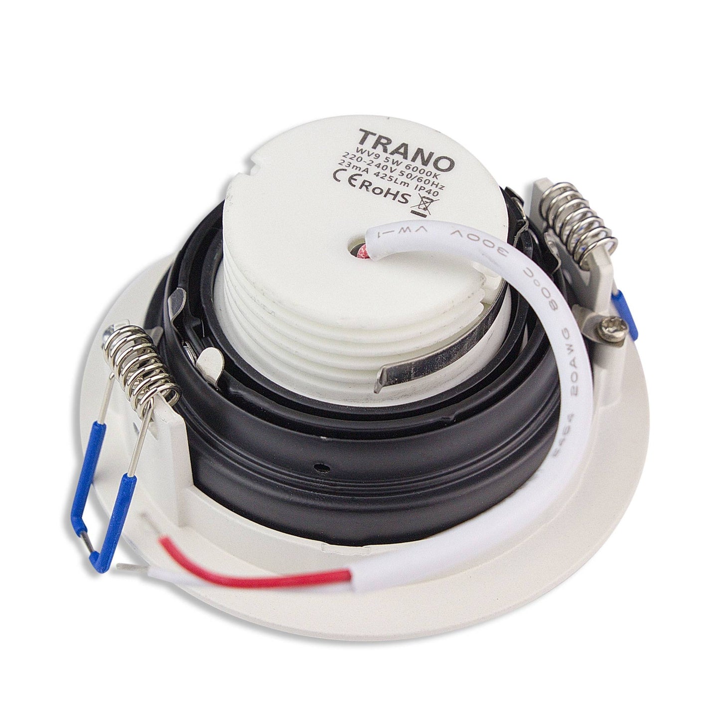 LED Einbaustrahler 3-6,5W eckig rund dimmbar 230V flach Spot Strahler 90-95mm