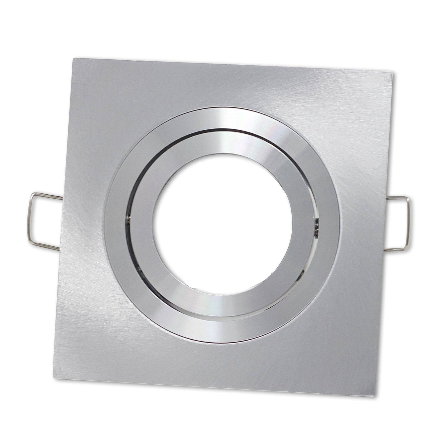 Einbaurahmen GU10 MR16 schwenkbar eckig Gehäuse Einbaustrahler Ø75-82mm Bohrloch Spot LED Halogen